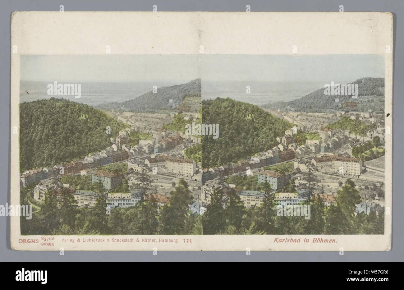 Carlsbad in Bohmen, Knackstedt & Näther, 1900 - 1940 Stock Photo