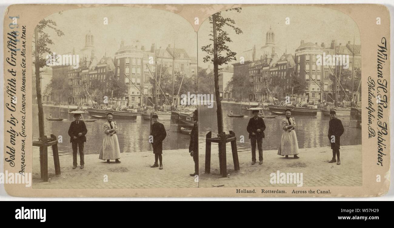 Holland. Rotterdam. Across the Canal, William Herman Rau, 1880 - 1910 Stock Photo
