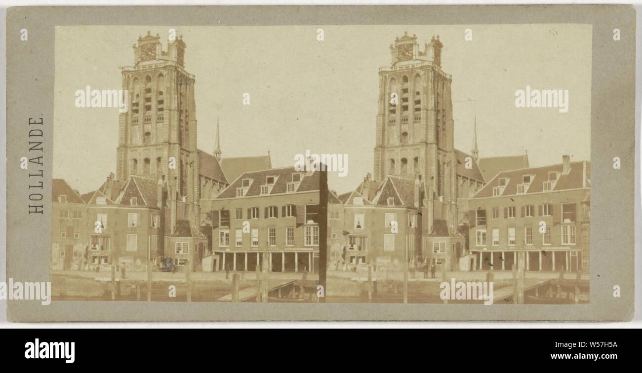 Eglise de Dordrecht, Hollande (series title), Dordrecht, Henri Plaut (possibly), Paris, before 7-Aug-1858, photographic paper, cardboard, albumen print Stock Photo