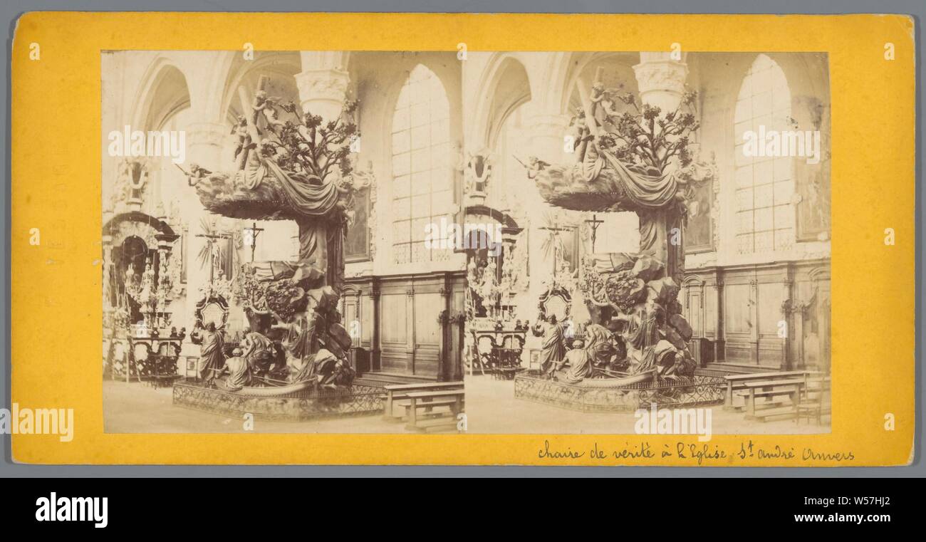Rendu 3D D'un Ancien Intérieur D'église Avec Une Chaire En Bois Banque D'Images  et Photos Libres De Droits. Image 198640664