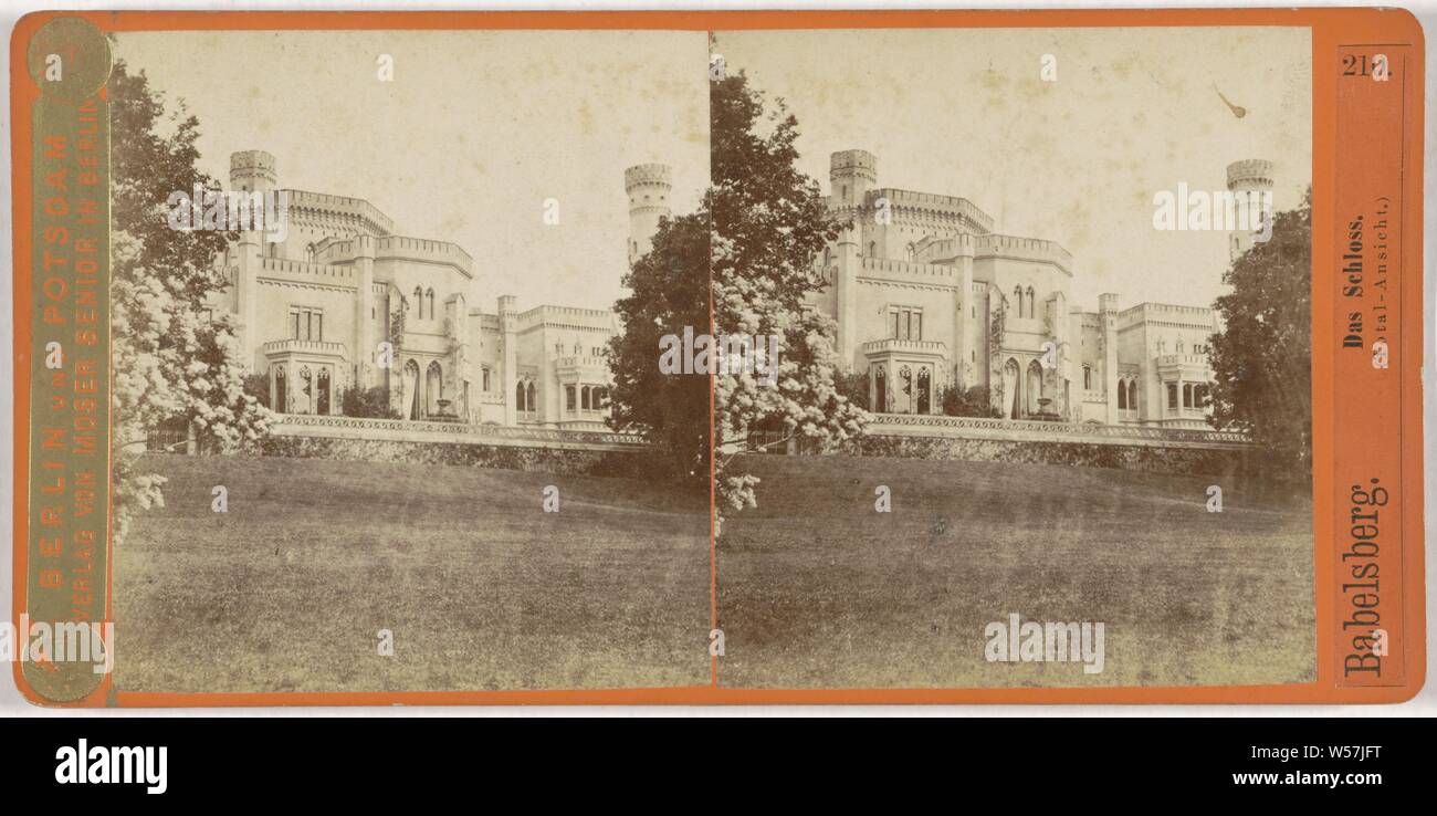 Das Schloss. (Total-Ansicht), Moser Senior, 1860 - 1880 Stock Photo