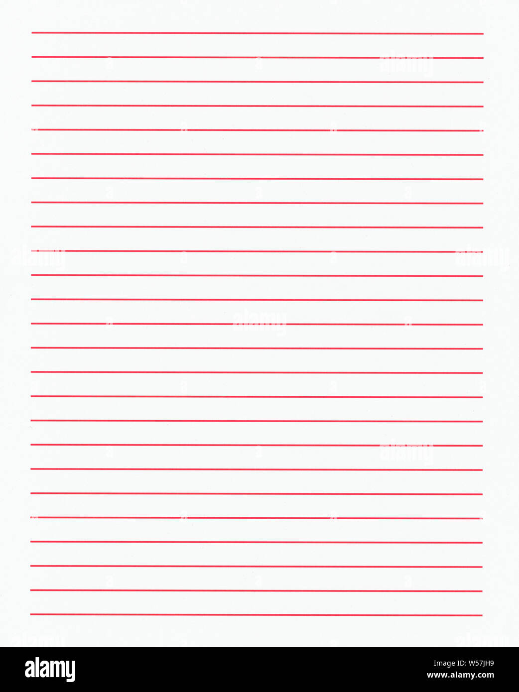 white lined paper texture with red lines useful as a background Stock ...
