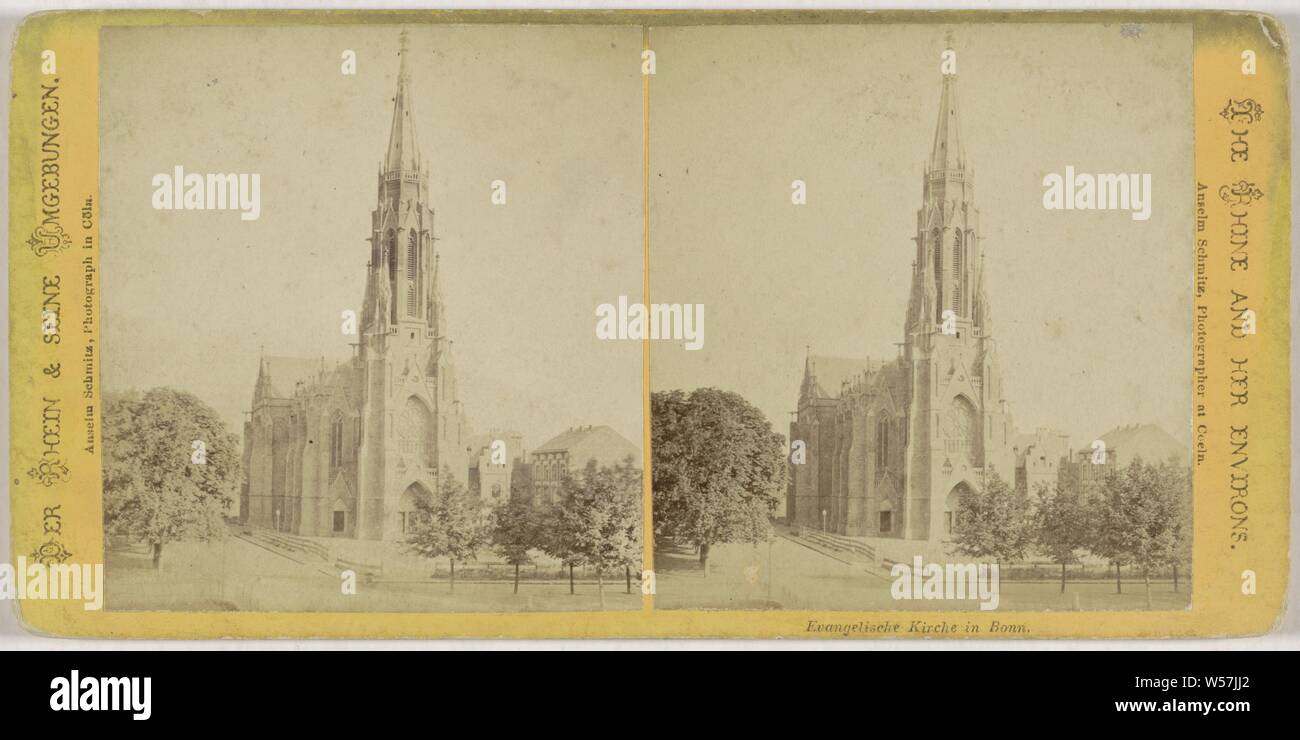 Evangelical Church in Bonn, A. Schmitz (Anselm), 1860 - 1880 Stock Photo