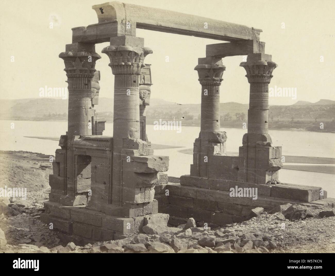 The temple of Wady Kardassy - Nubia, Luxor, Francis Frith, 1856 - 1859, albumen print Stock Photo