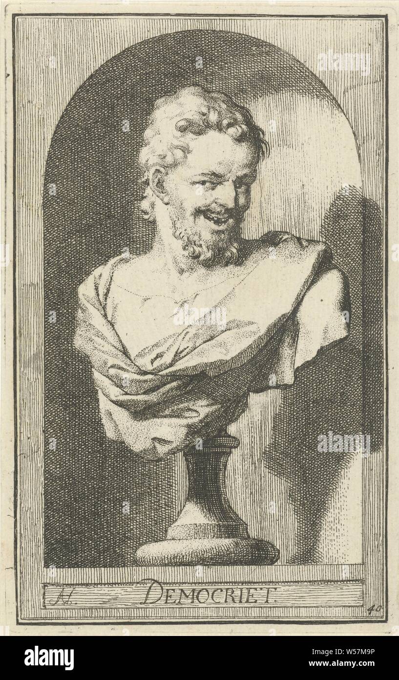 Bust of Democritus Democrit (title on object) One and forty pieces ...