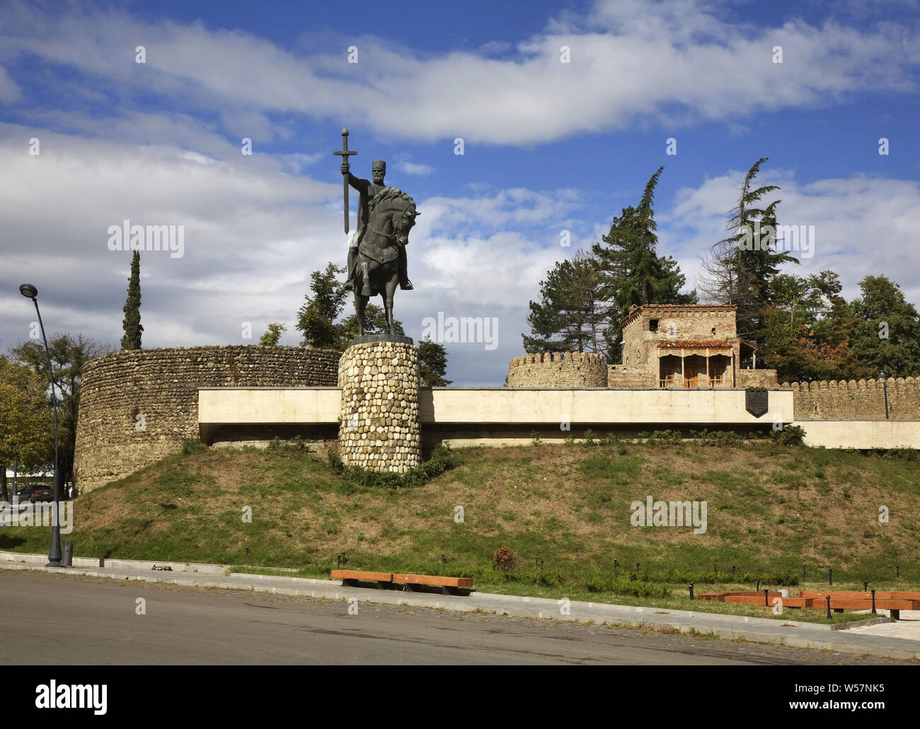 Monument to King  Erekle II (Irakli II) in Telavi. Georgia Stock Photo
