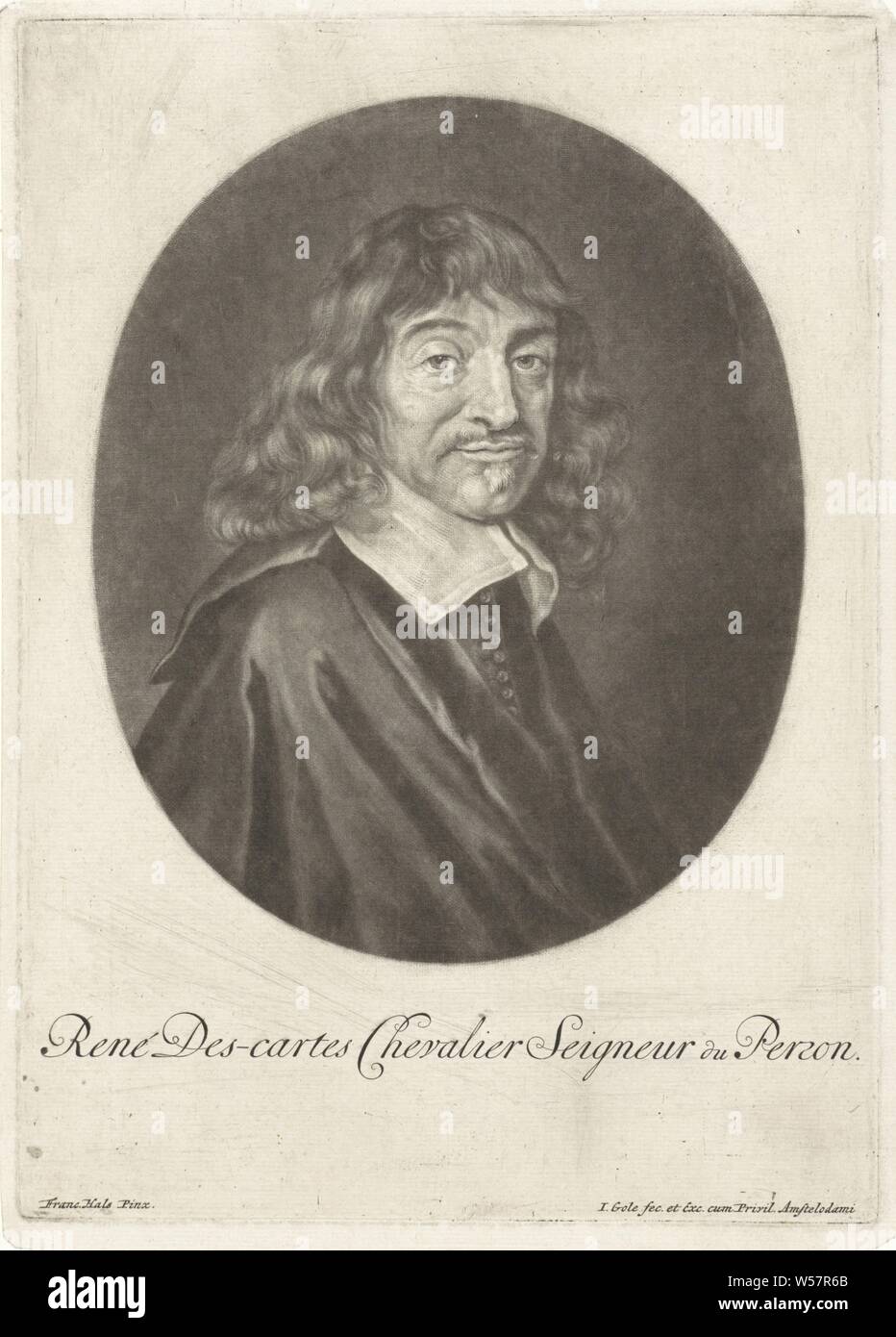 Portrait of René Descartes, René Descartes, French philosopher and ...