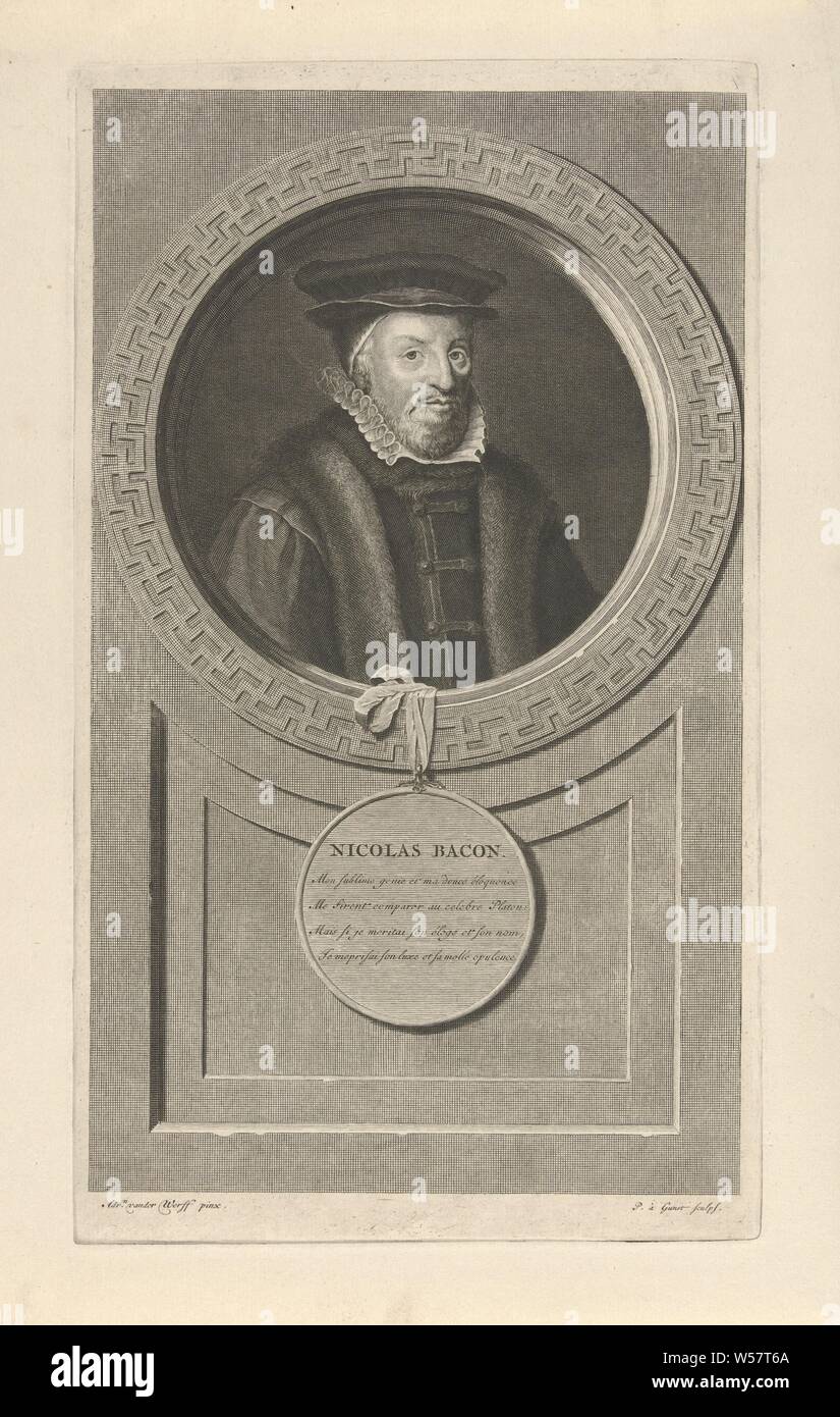 Portrait of Sir Nicolas Bacon, Nicolas Bacon, a statesman during the reign of Elizabeth I and