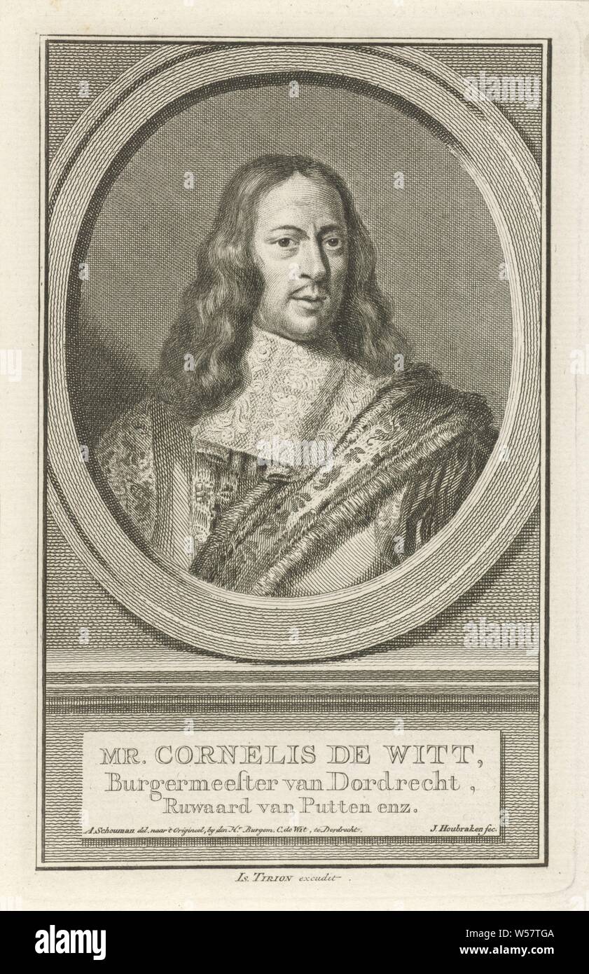 Portrait of Cornelis de Witt, Cornelis de Witt, Jacob Houbraken ...