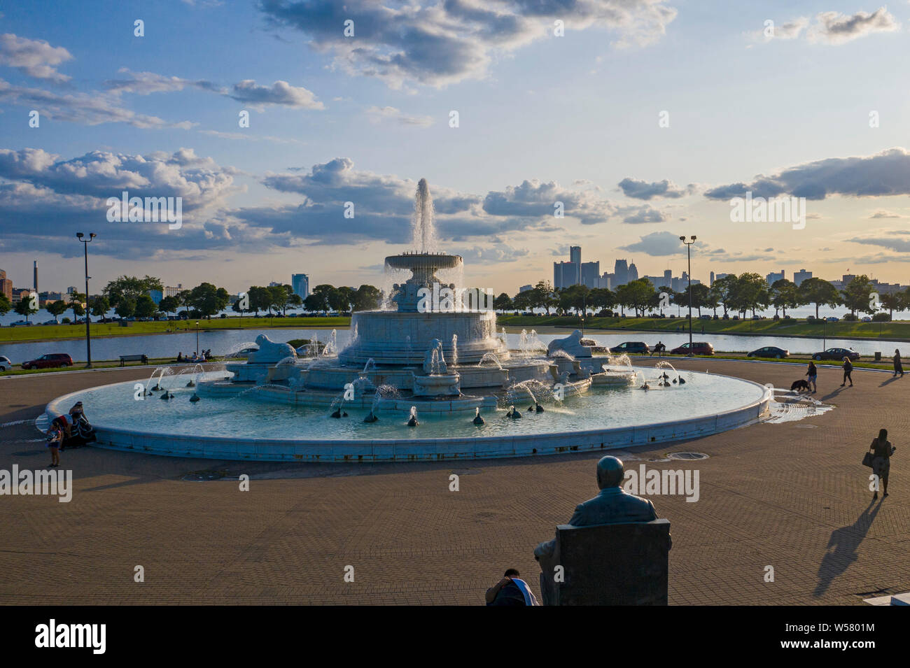 Detroit, Michigan - The James Scott Memorial Fountain on Belle Isle. Stock Photo