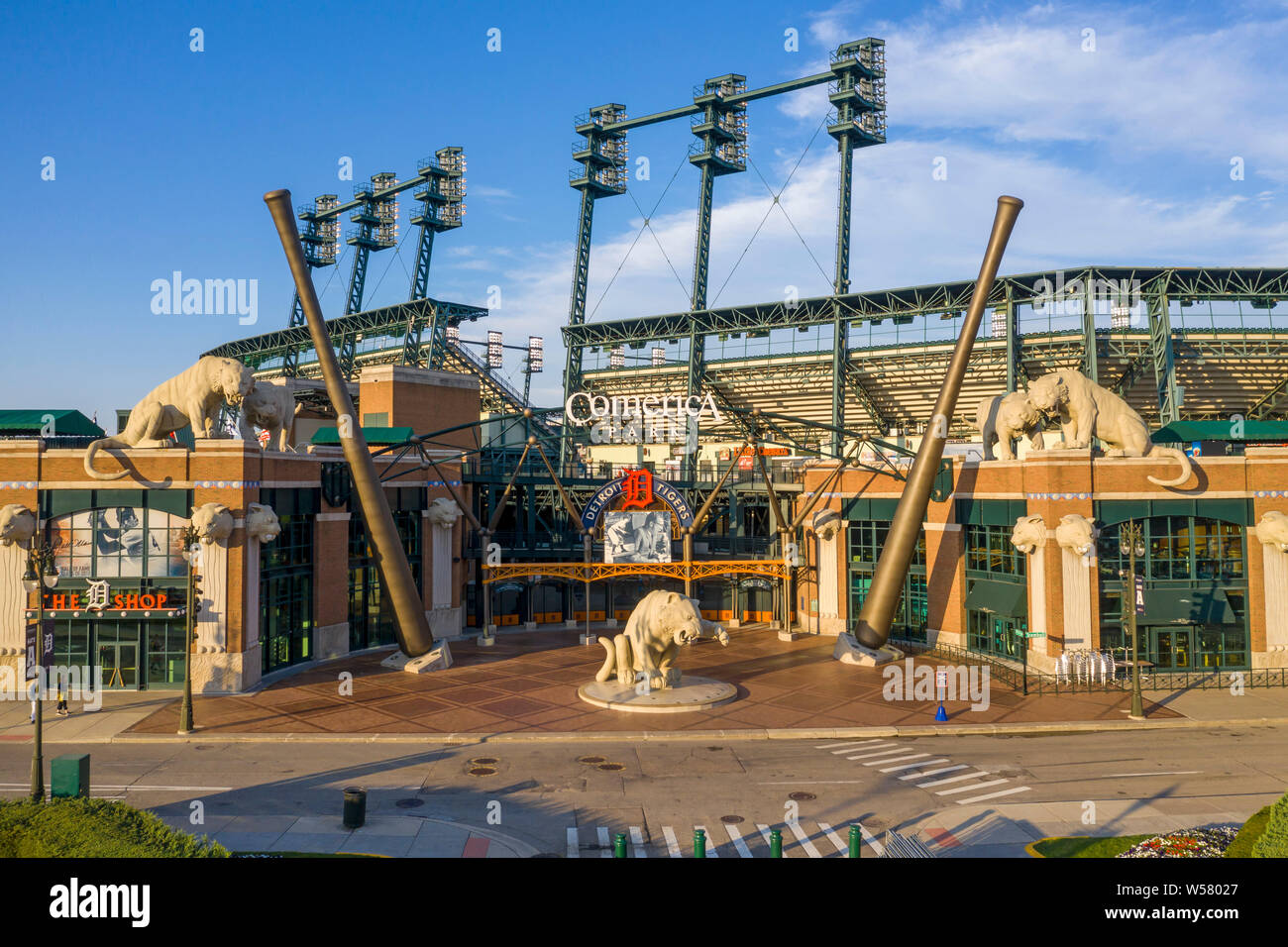 Detroit, Michigan - Comerica Park, home of the Detroit Tigers major league baseball team. Stock Photo