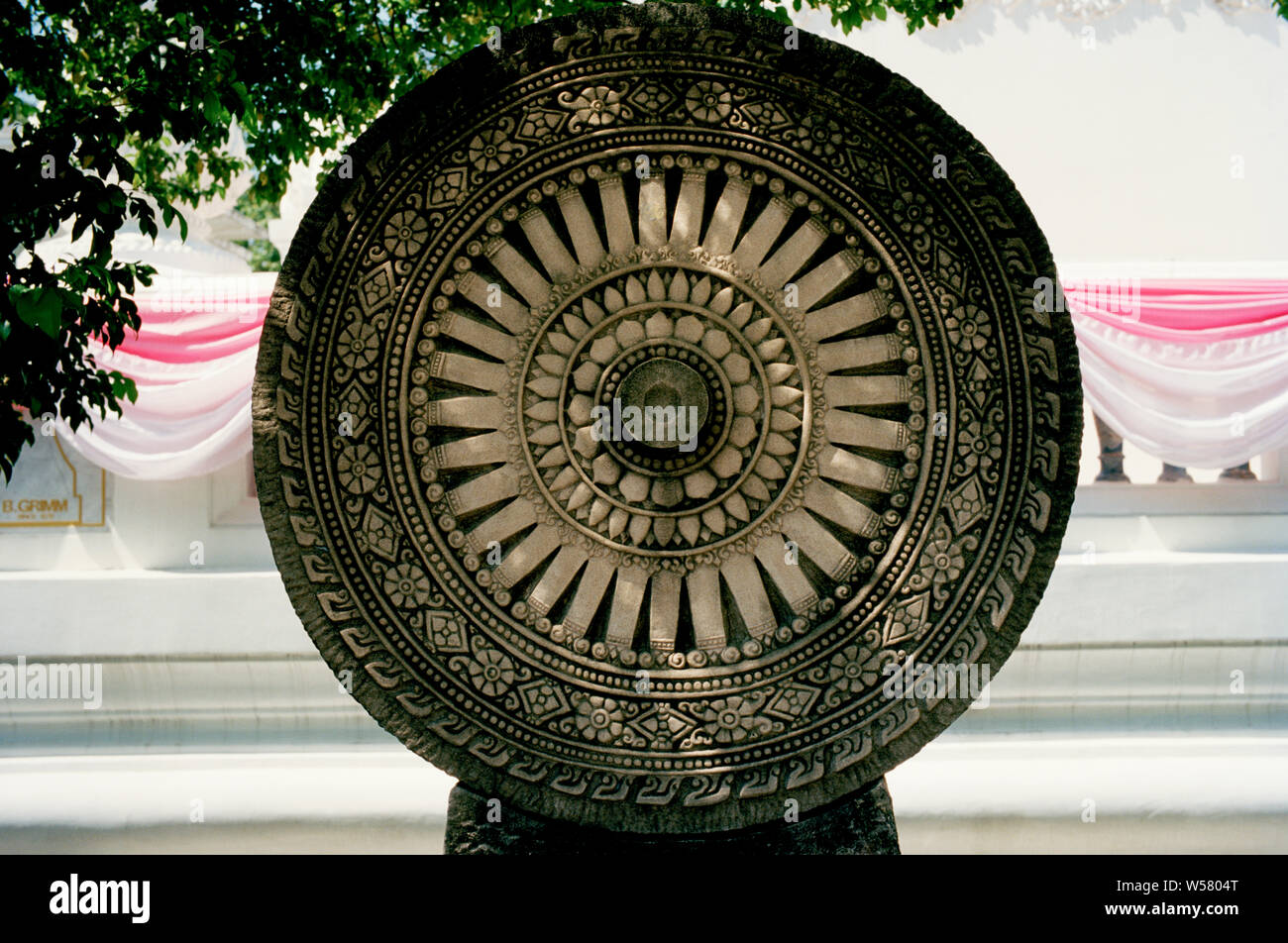 Wat Pathum Wanaram in Bangkok in Thailand in Southeast Asia Far East. Abstract Stock Photo