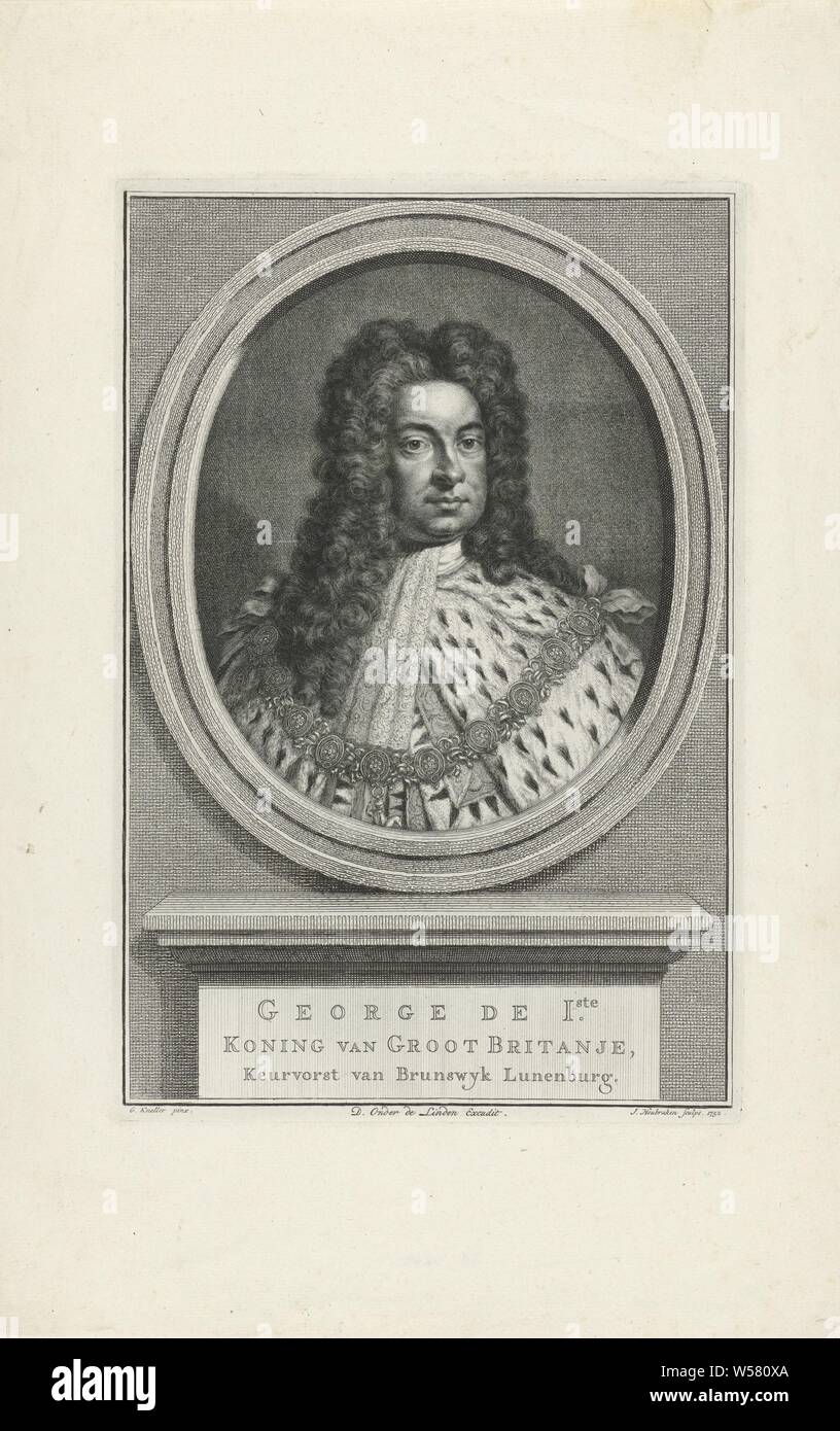 Portrait of George I, King of England George the Iste (title on object ...