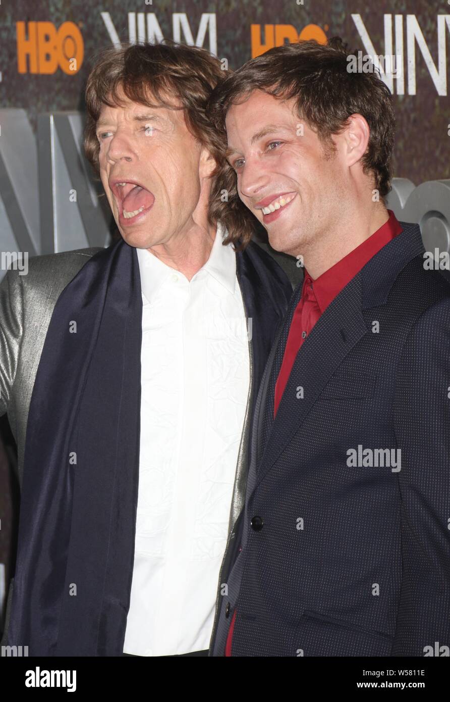 Mick Jagger & son James Jagger 2016 Photo By John Barrett/PHOTOlink