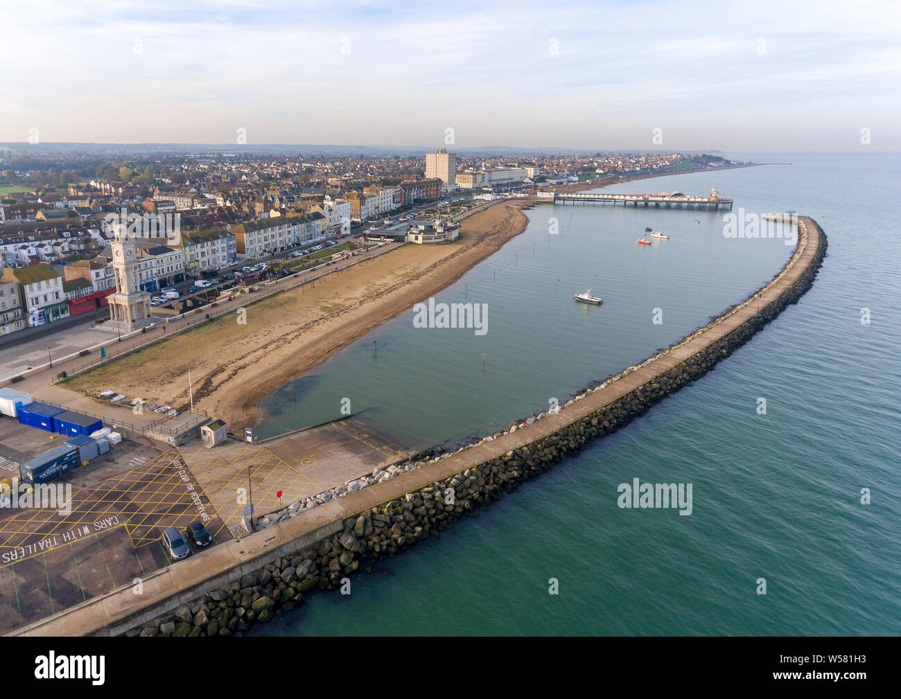 Aerial View of Herne bay harbour Stock Photo Alamy