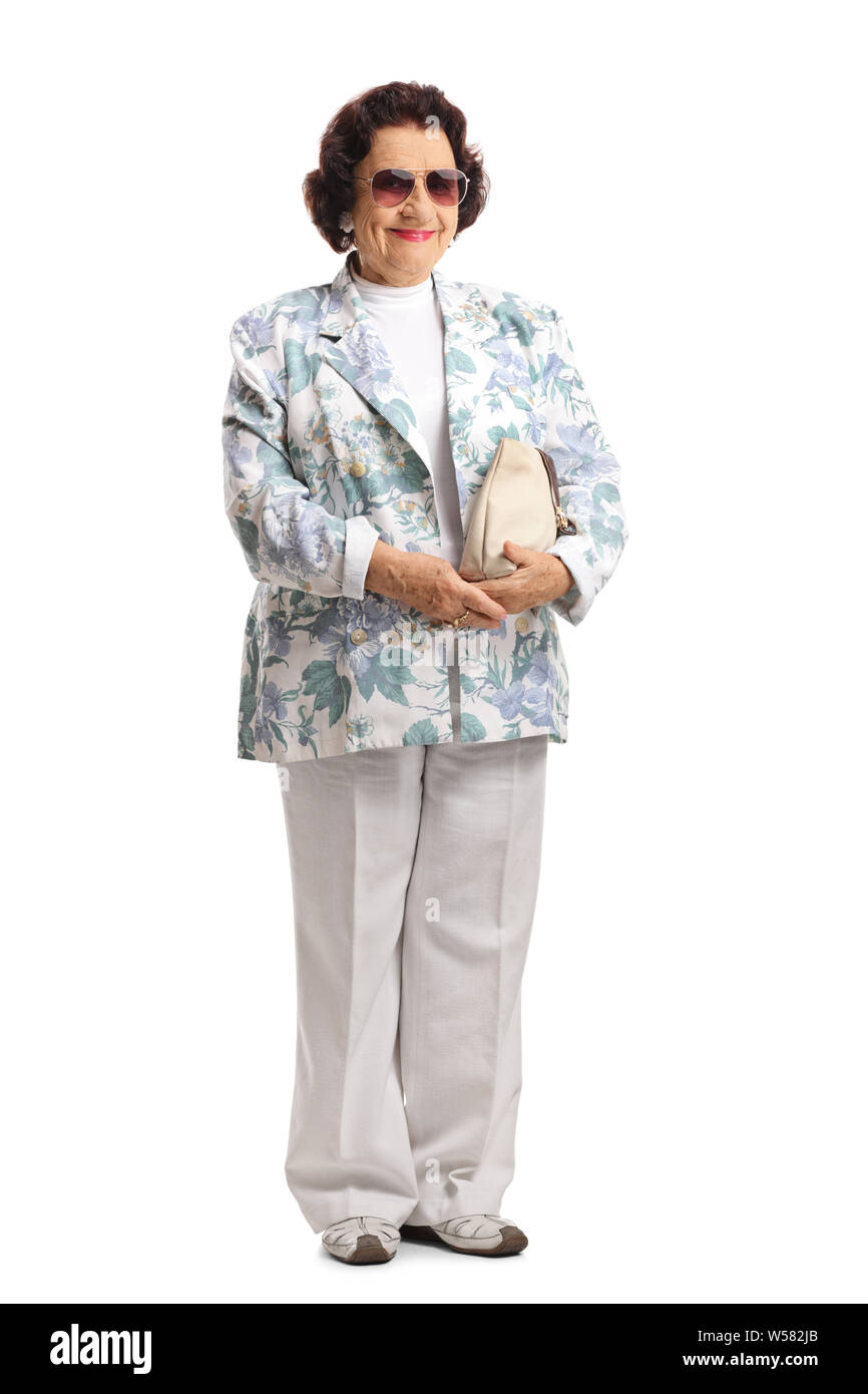 Old lady standing holding cloth hi-res stock photography and images - Alamy