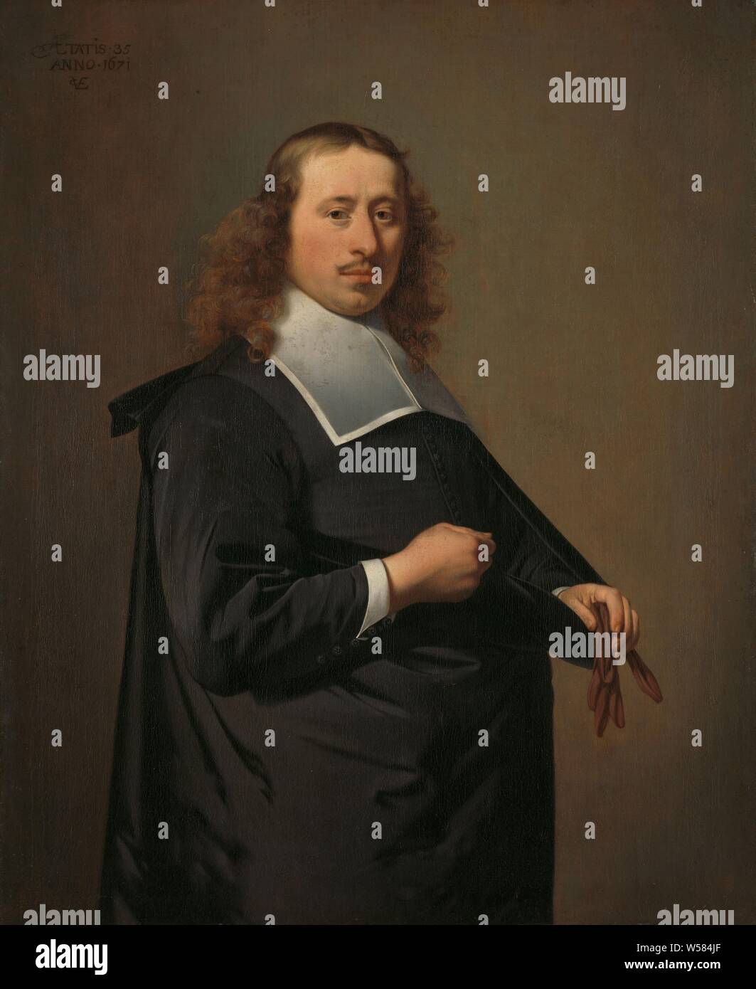 Willem Jacobsz Baert (1636-84), Burgomaster or Alkmaar and Amsterdam, Caesar Boëtius van Everdingen, 1671, canvas, oil paint (paint), h 110 cm × w 90 cm Stock Photo