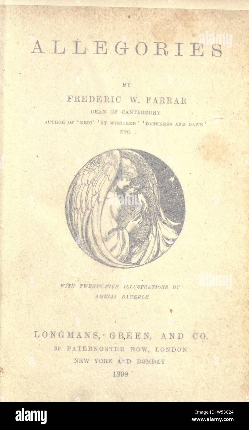 Allegories : Farrar, Frederic William, 1831-1903 Stock Photo
