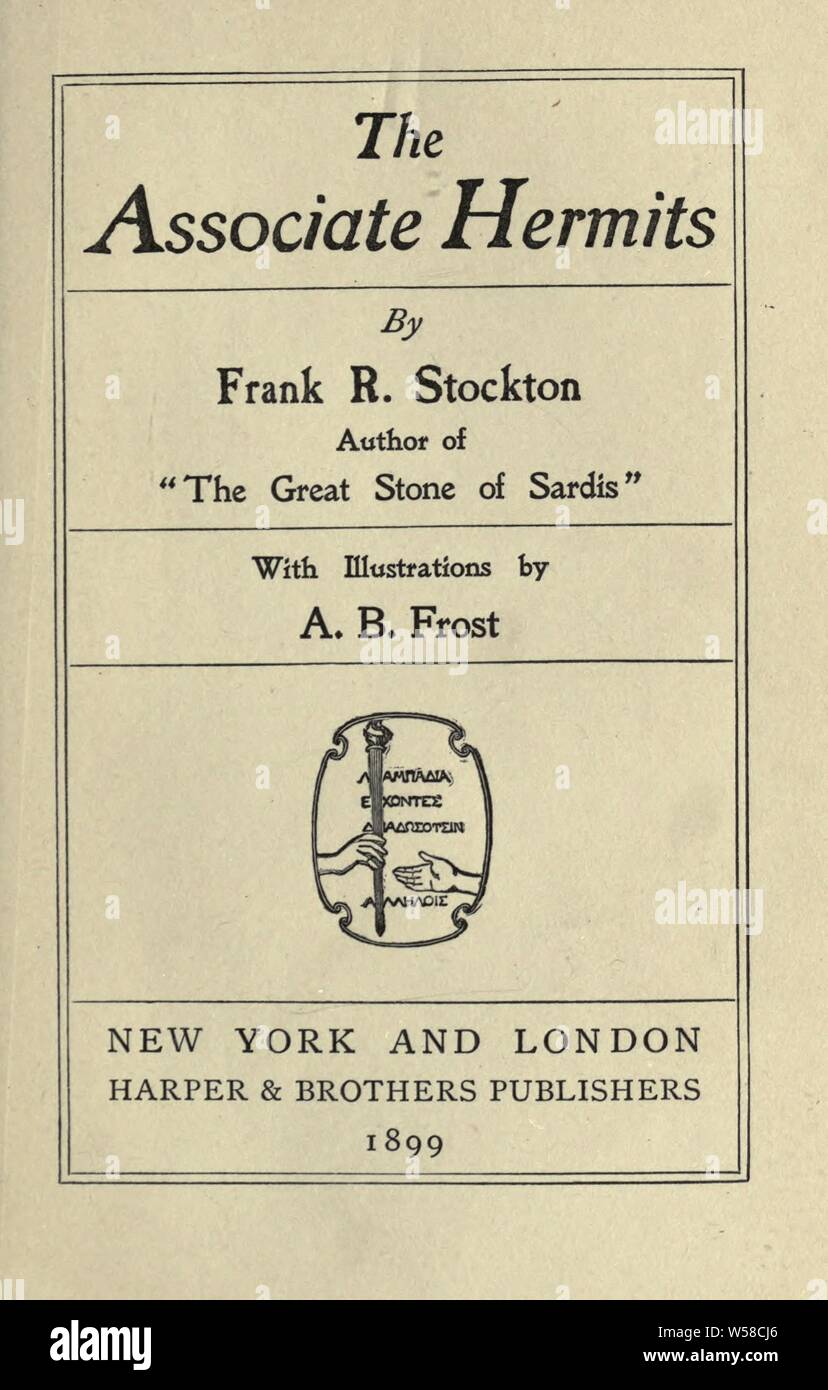 The associate hermits. Illus. by A.B. Frost : Stockton, Frank Richard, 1834-1902 Stock Photo