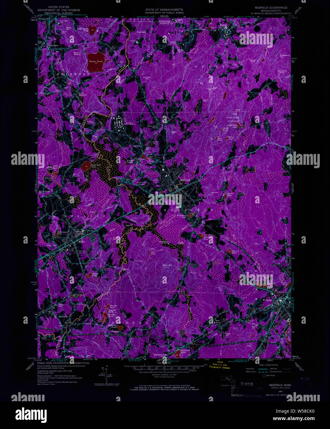 Map of medfield hires stock photography and images Alamy