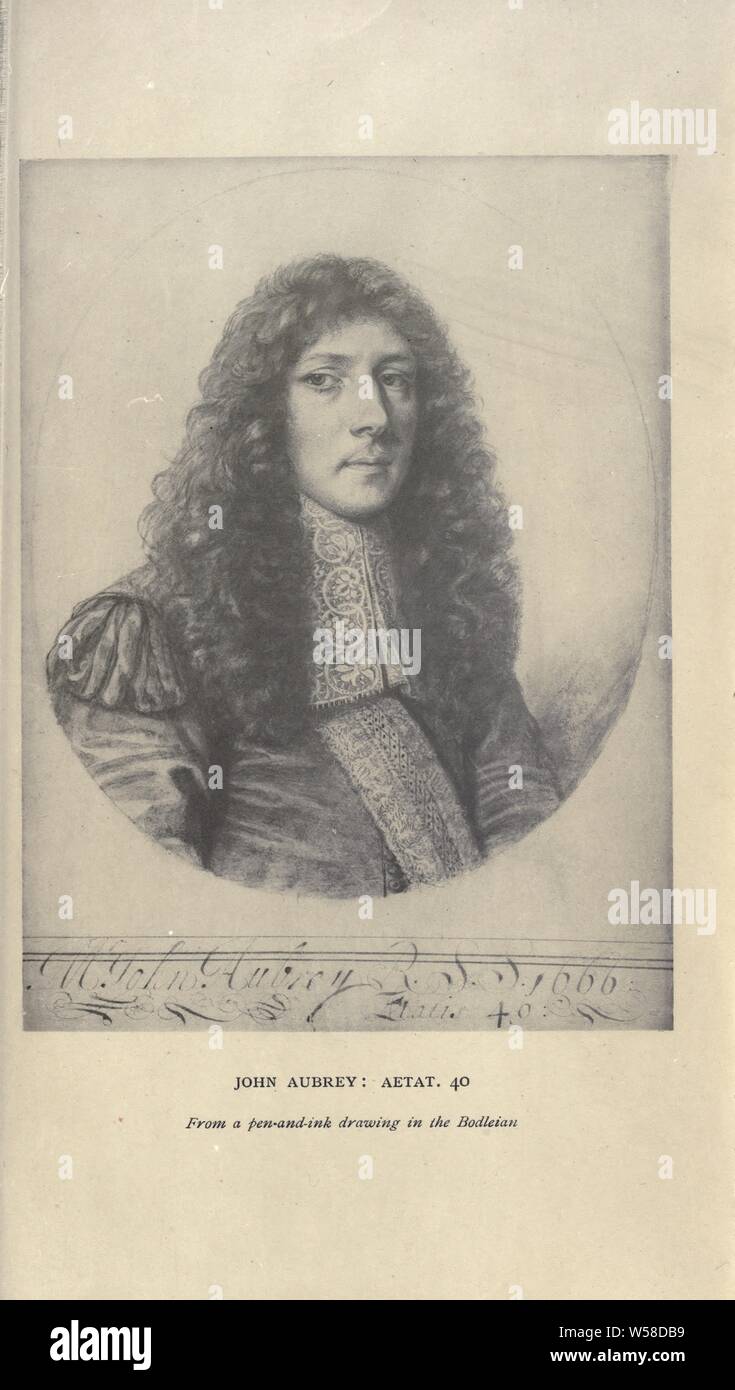 Brief lives', chiefly of contemporaries : Aubrey, John, 1626-1697 Stock Photo