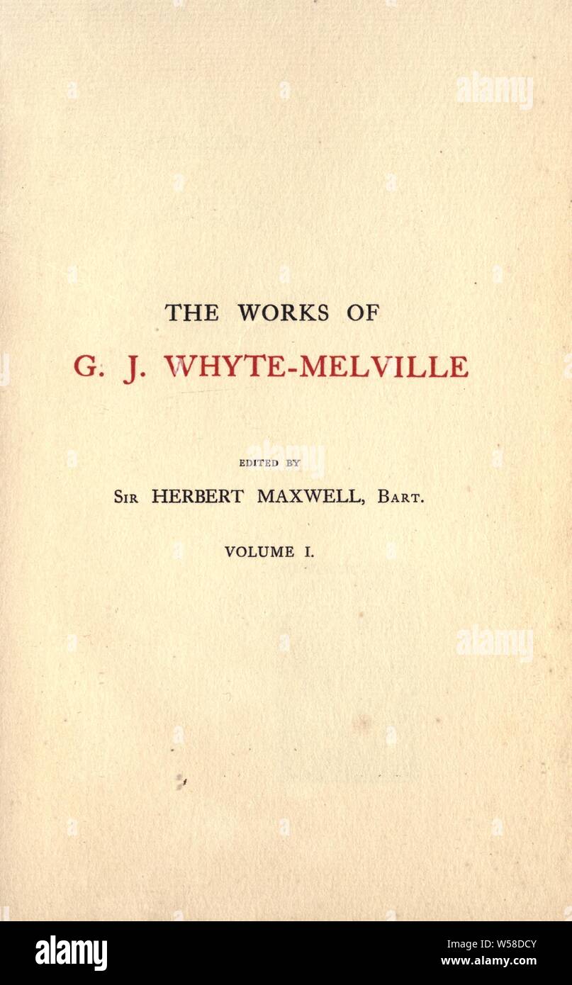 The Brookes of Bridlemere : Whyte-Melville, George John, 1812-1878 Stock Photo