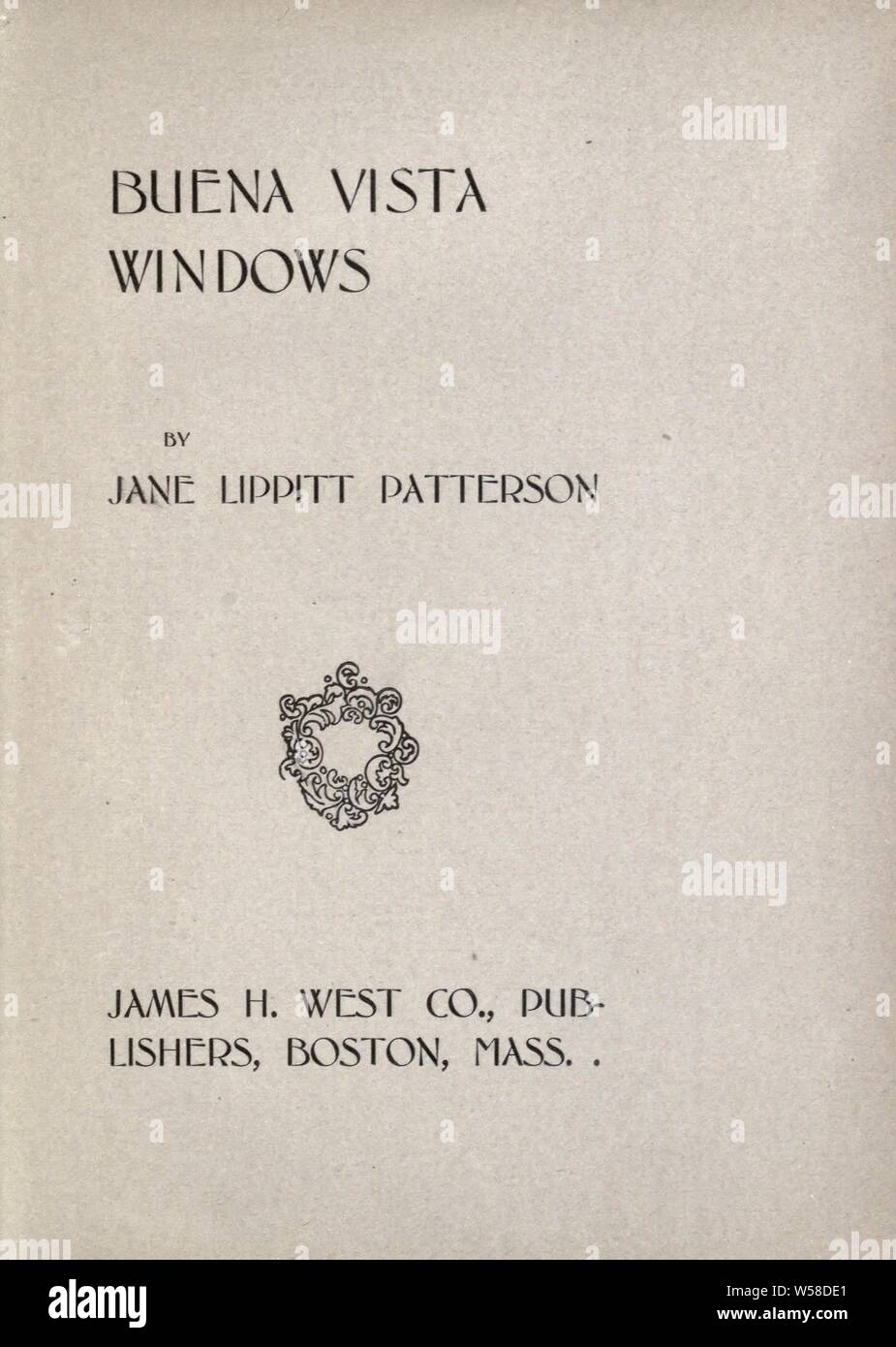 Buena Vista windows Patterson, Jane Lippitt, 1829 Stock Photo Alamy