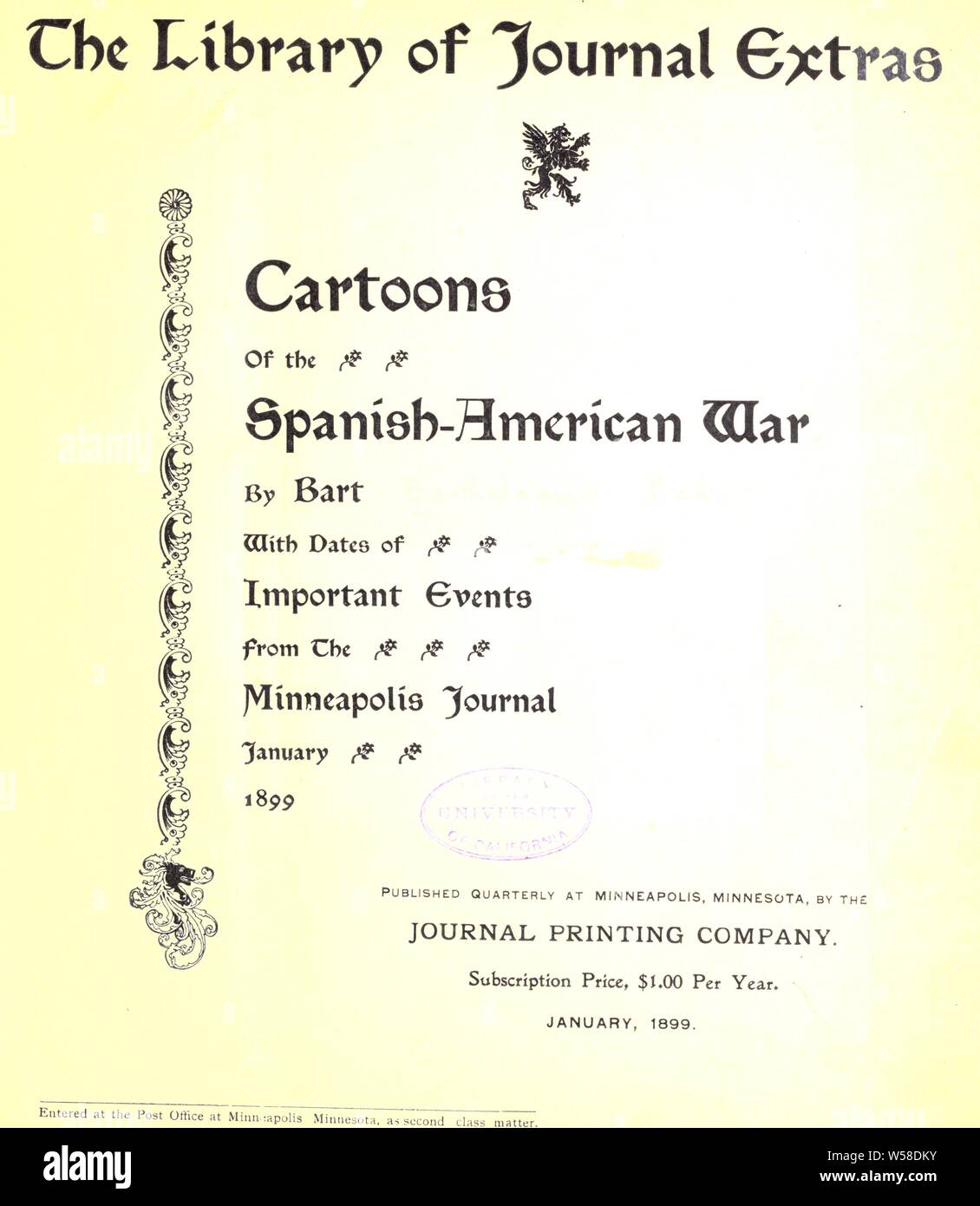 Cartoons of the Spanish-American War : Bartholomew, Charles Lewis, 1869-1949 Stock Photo