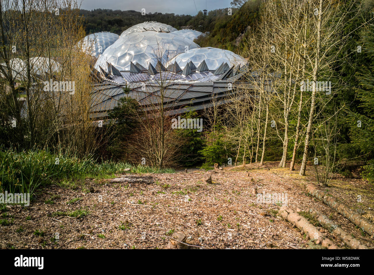 Biomes Cornwall Eden project biomes greenhouse domes St Austell Cornwall Stock Photo ...