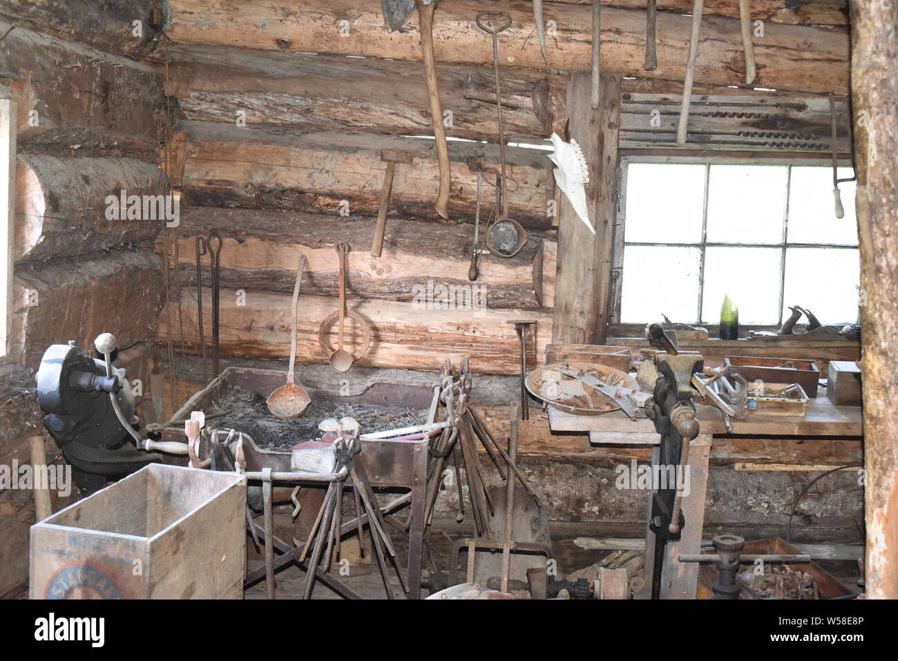 Girdwood, AK., U.S.A. June 21, 2019. Crow Creek hydraulic gold mine est ...