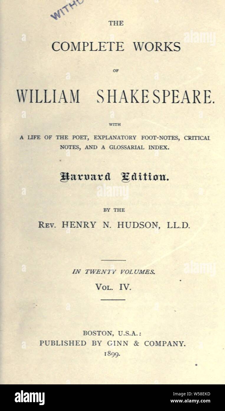 The complete works of William Shakespeare : with a life of the poet ...