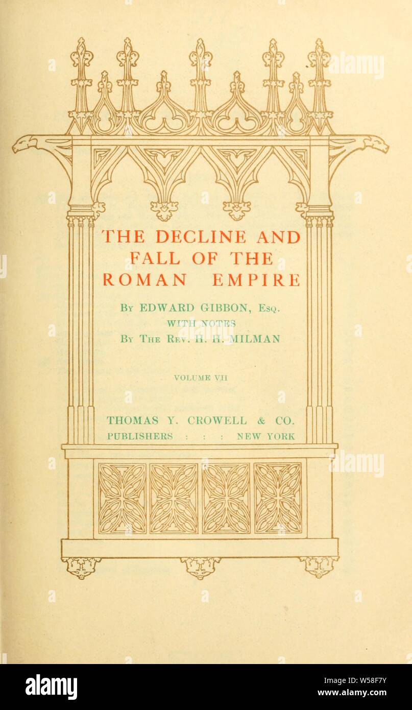 The decline and fall of the Roman Empire; : Gibbon, Edward, 1737-1794 Stock Photo