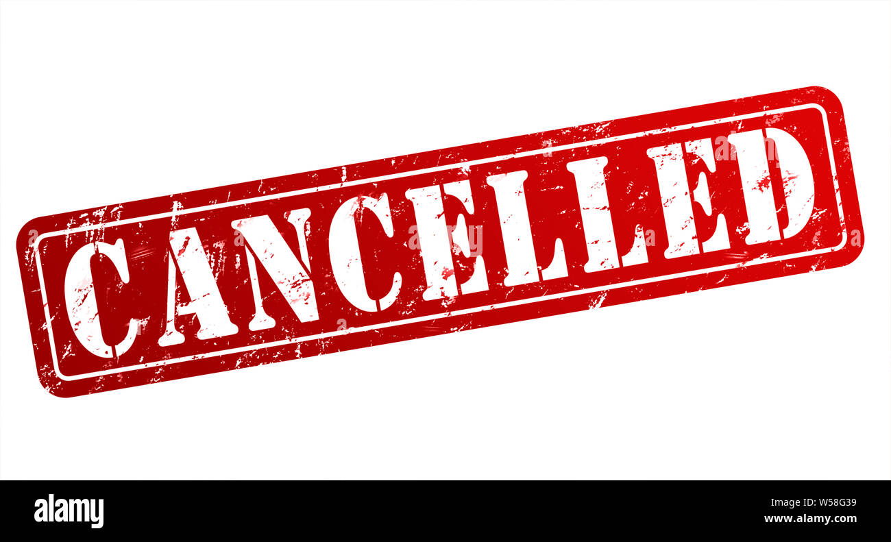cancelled rubber stamp concept illustration isolated Stock Photo - Alamy
