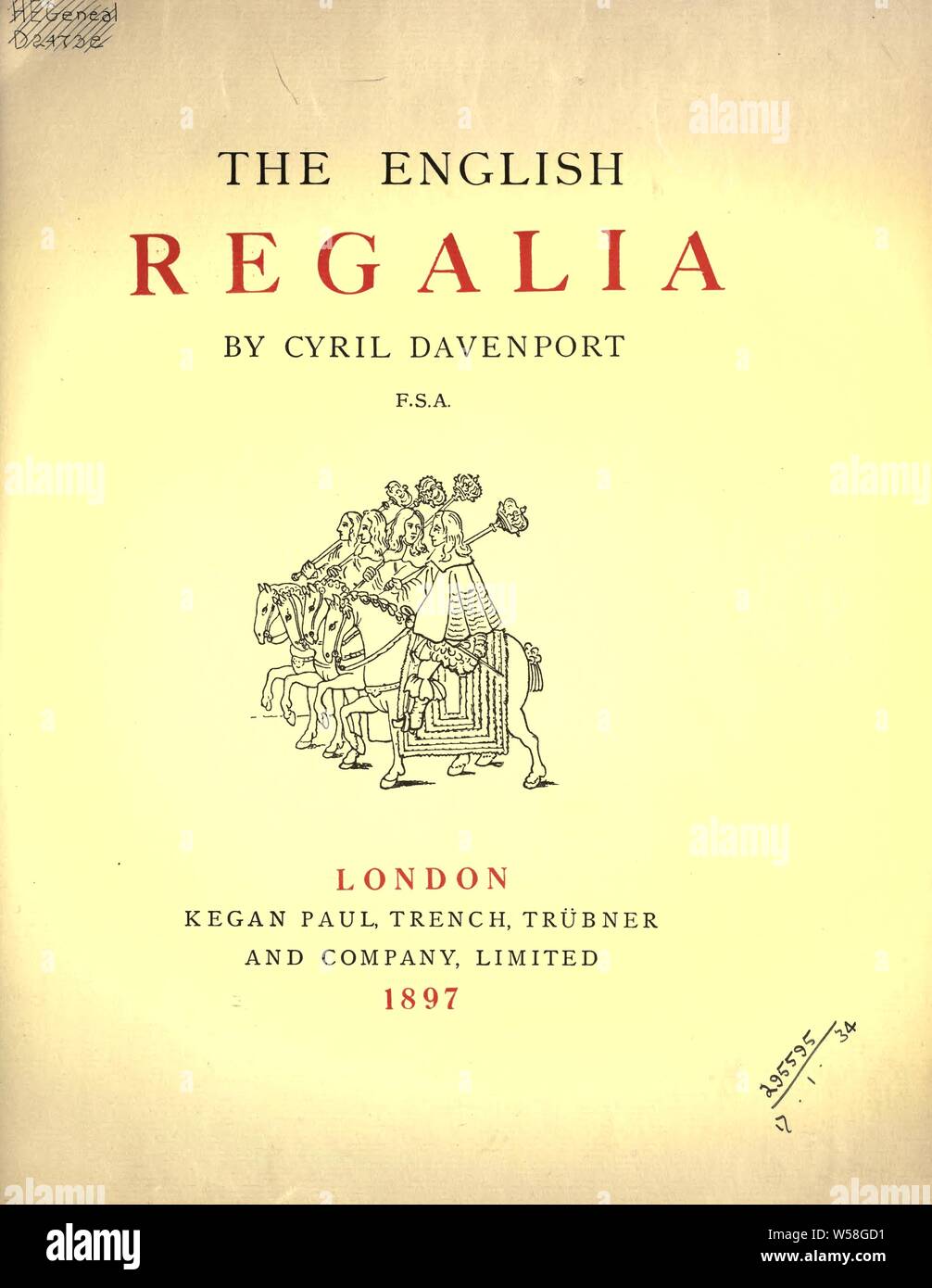 The English regalia : Davenport, Cyril, 1848-1941 Stock Photo