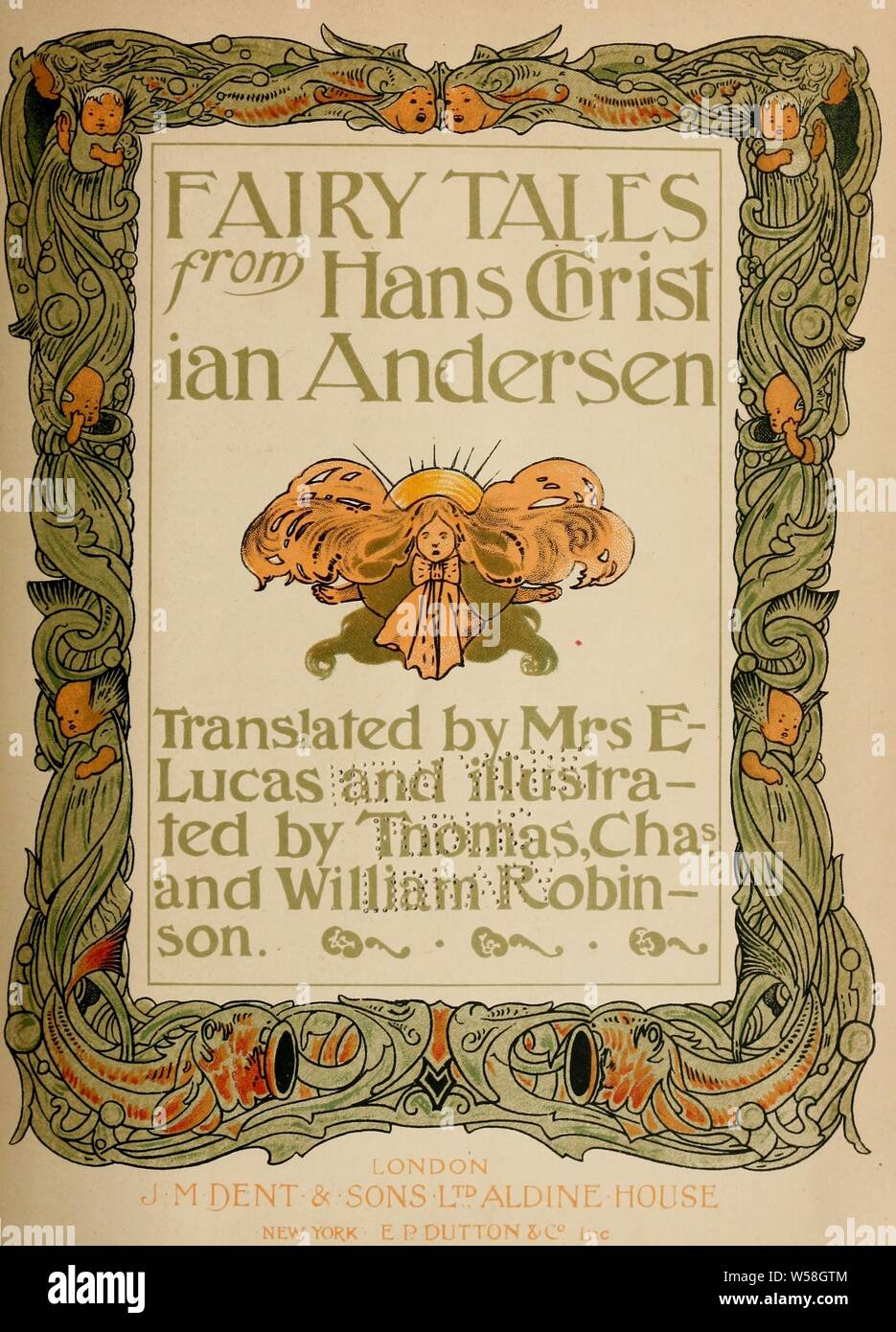 Hans Christian Andersen, 1805-1875, Writer, Fairy Tales Stock