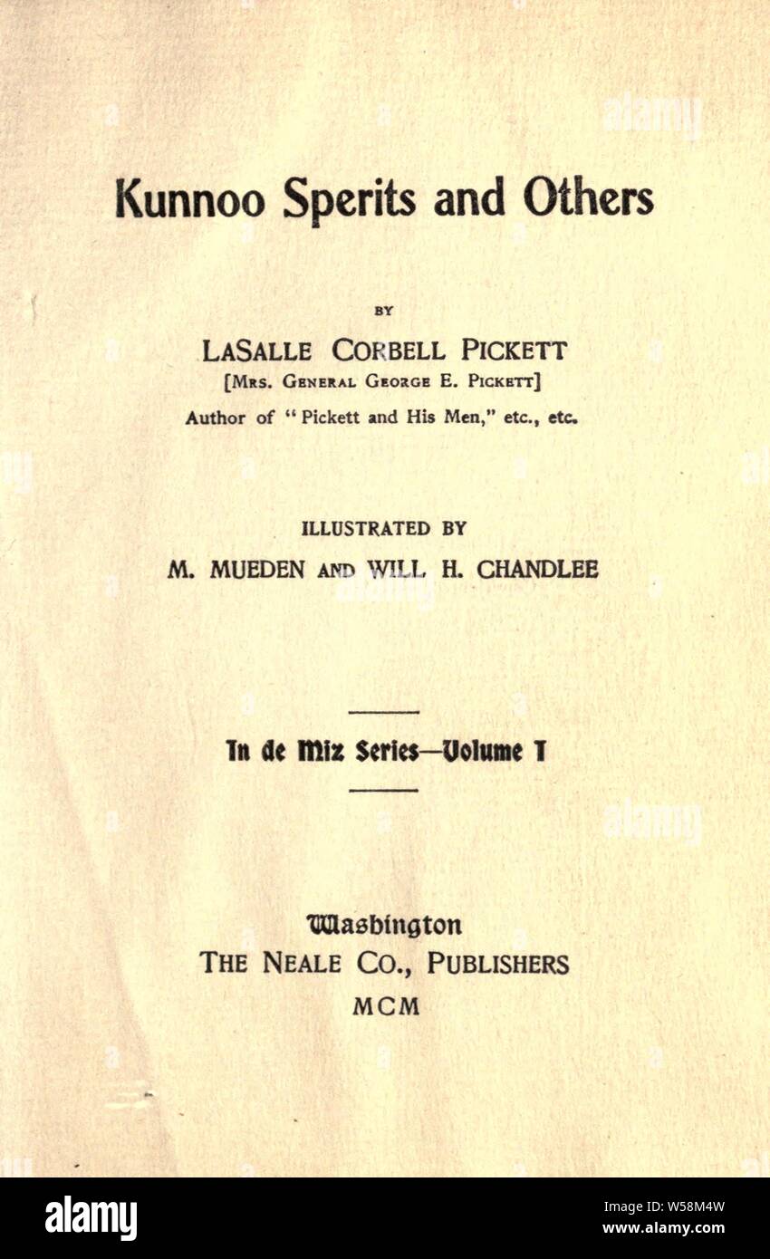 Kunnoo Sperits And Others Pickett La Salle Corbell 1848 1931