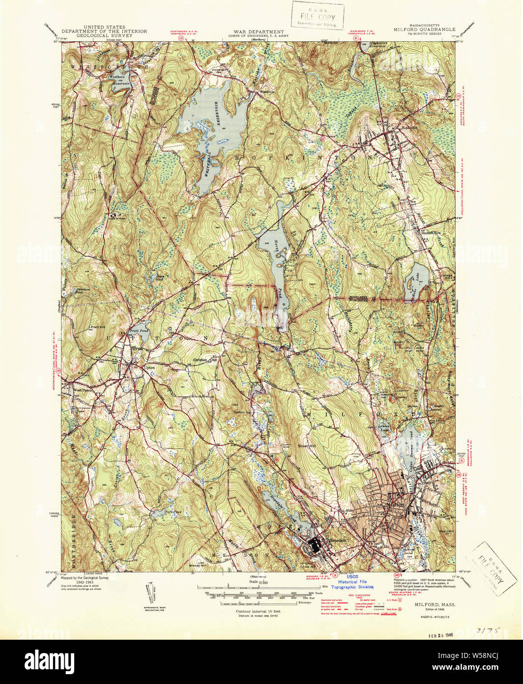 Map of milford hires stock photography and images Alamy