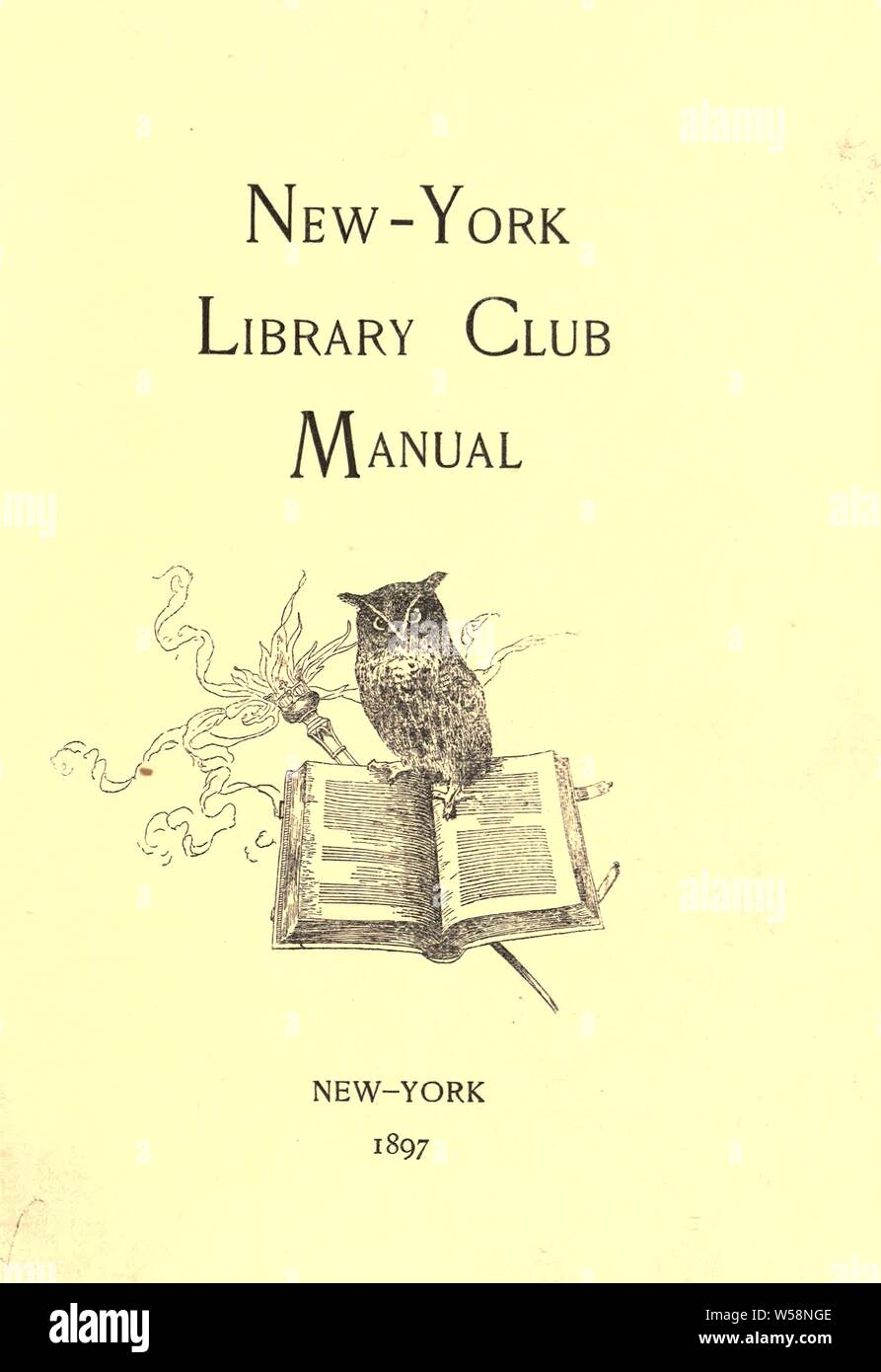 Manual New York Library Club Stock Photo Alamy