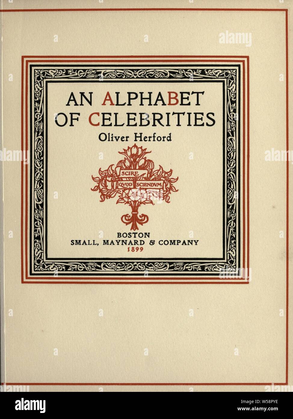 An alphabet of celebrities : Herford, Oliver, 1863-1935 Stock Photo