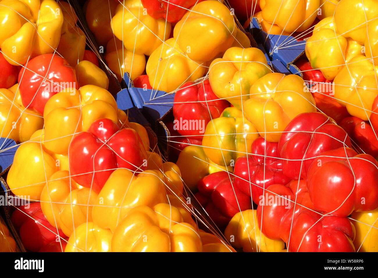 Food products, red and yellow pepper Stock Photo - Alamy