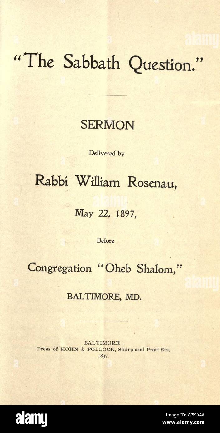 Questions Sabath Congregation oheb shalom hi-res stock photography and images - Alamy