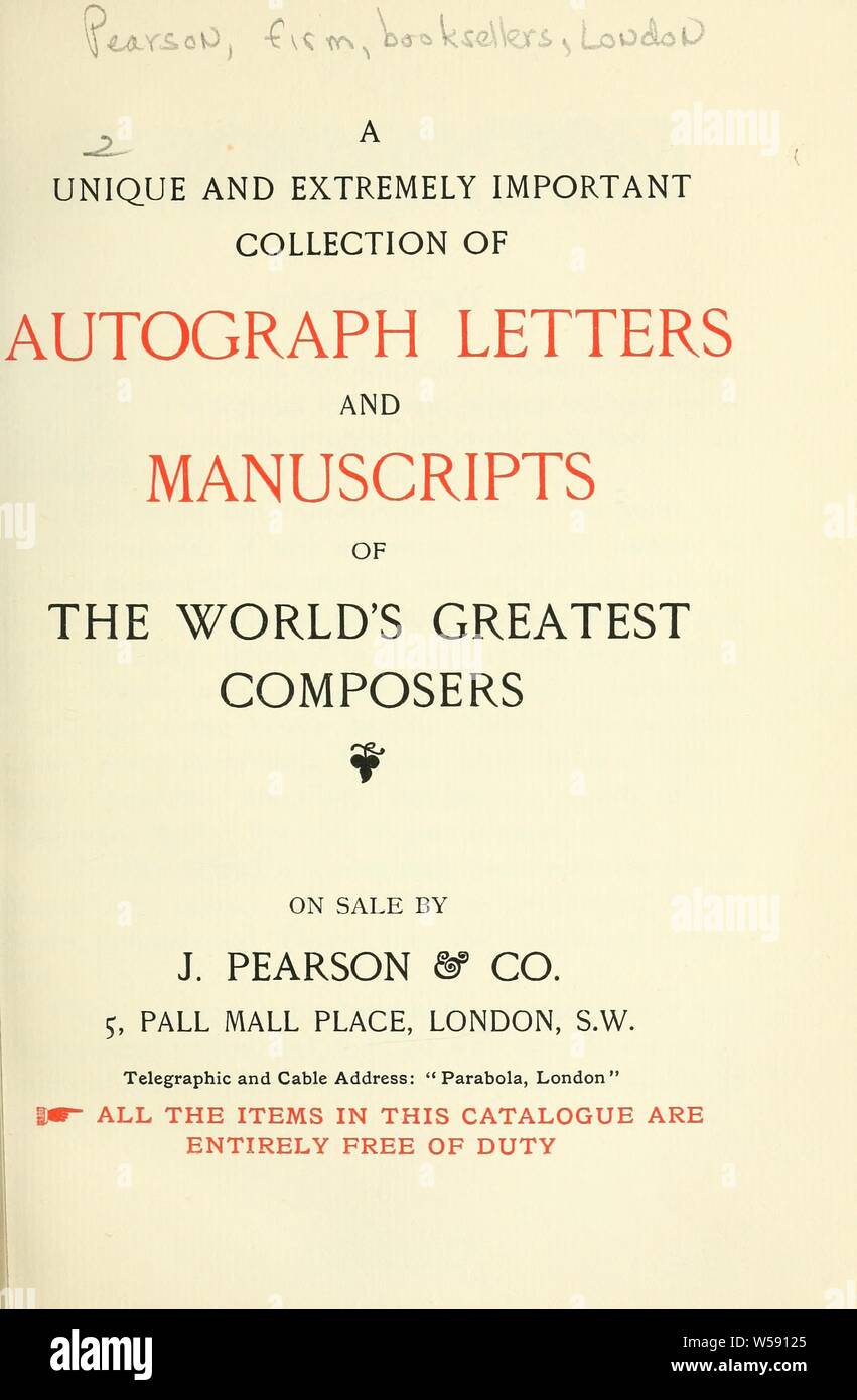 Autograph Book High Resolution Stock Photography And Images Alamy