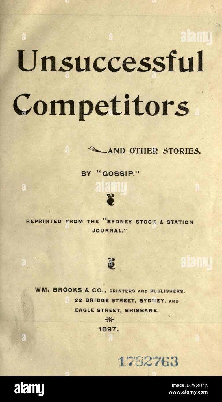 Unsuccessful competitors : and other stories : MacMillan, Robert Stock Photo