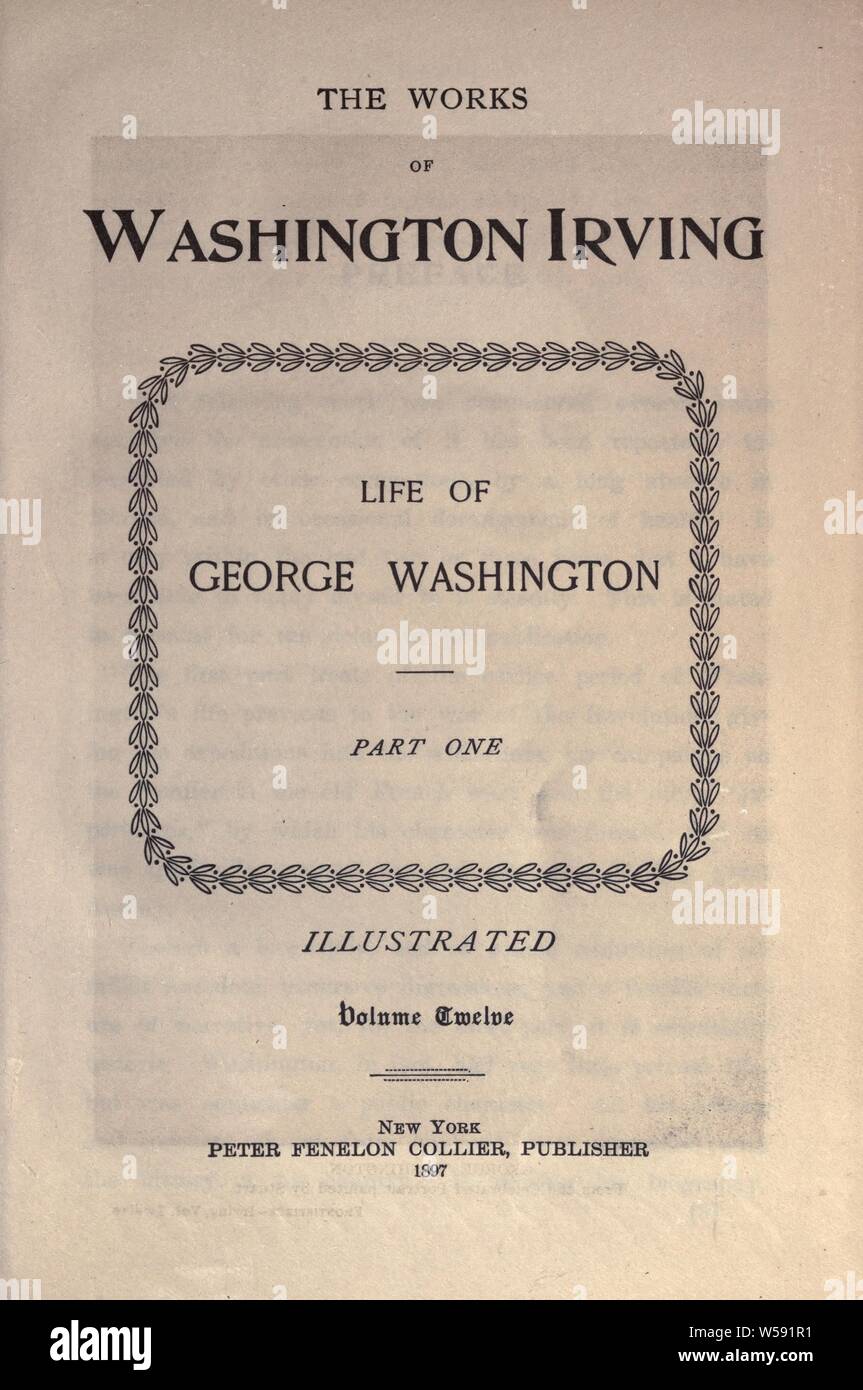 The works of Washington Irving : Irving, Washington, 1783-1859 Stock Photo