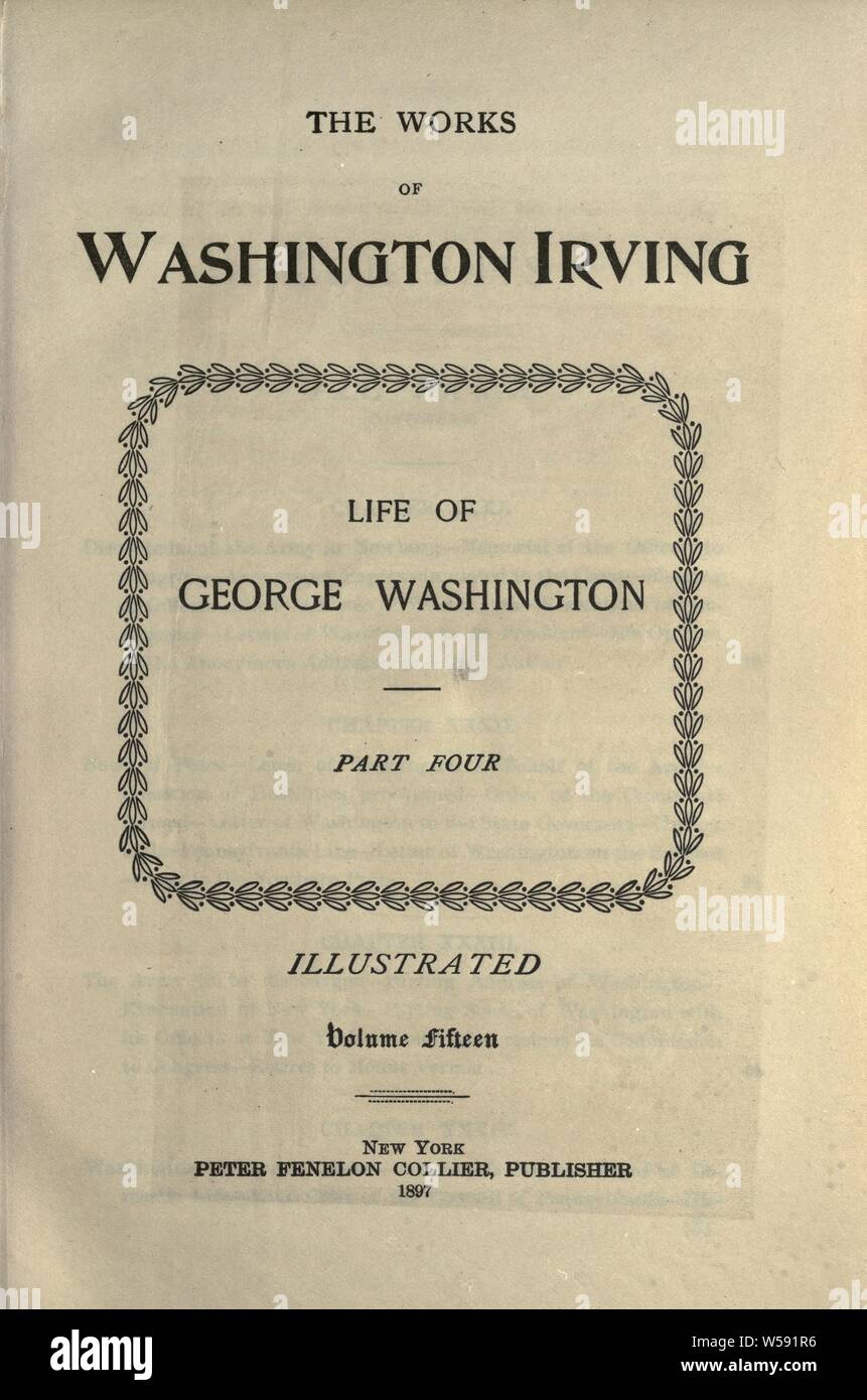 The works of Washington Irving : Irving, Washington, 1783-1859 Stock Photo