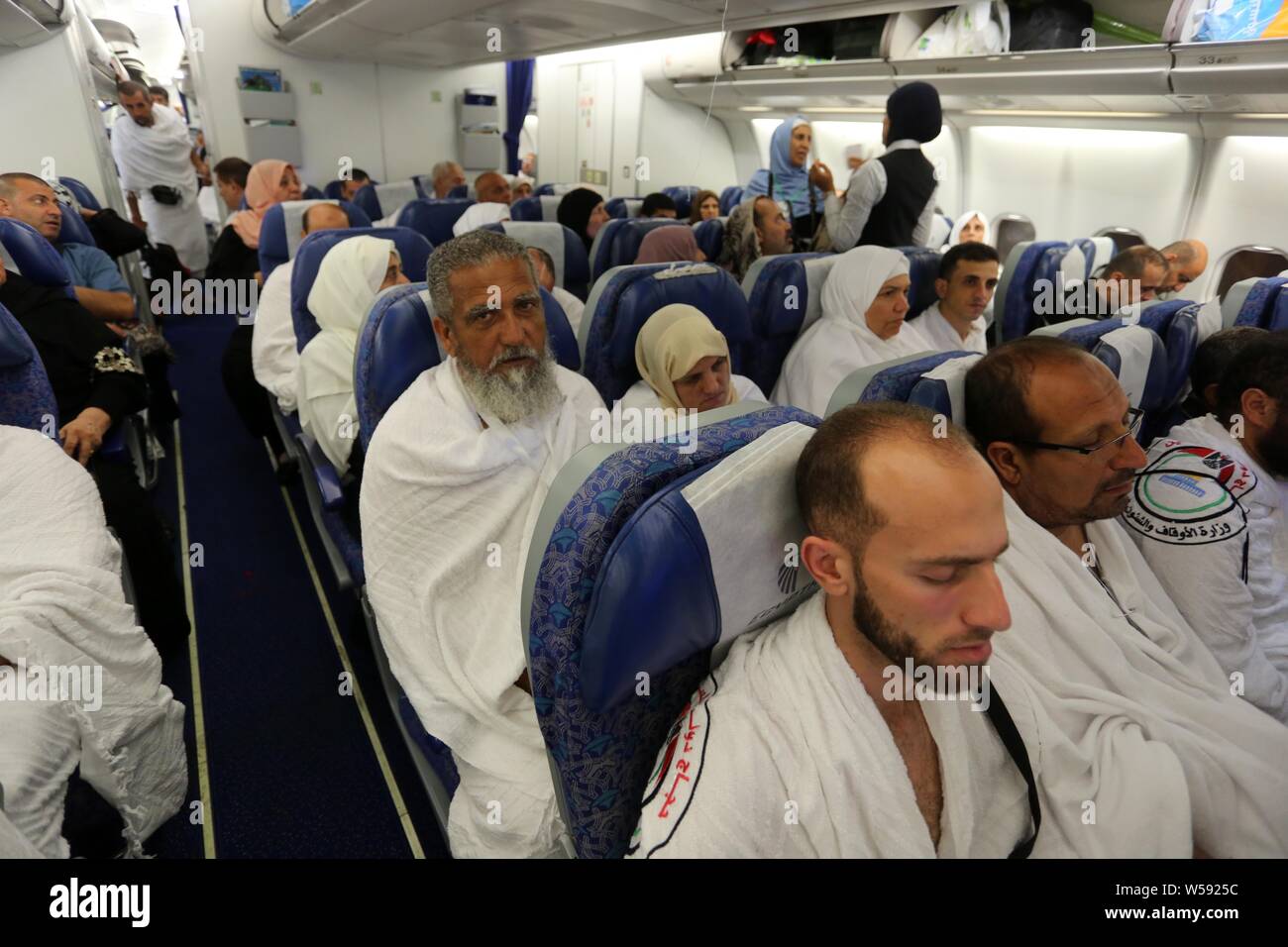 July 26 2019 Cairo Egypt The Journey Of Palestinian Pilgrims To Attend The Annual Pilgrimage To Mecca Hajj From The Rafah Crossing Border To Jeddah Airport Through Egypt S Cairo Airport July 26