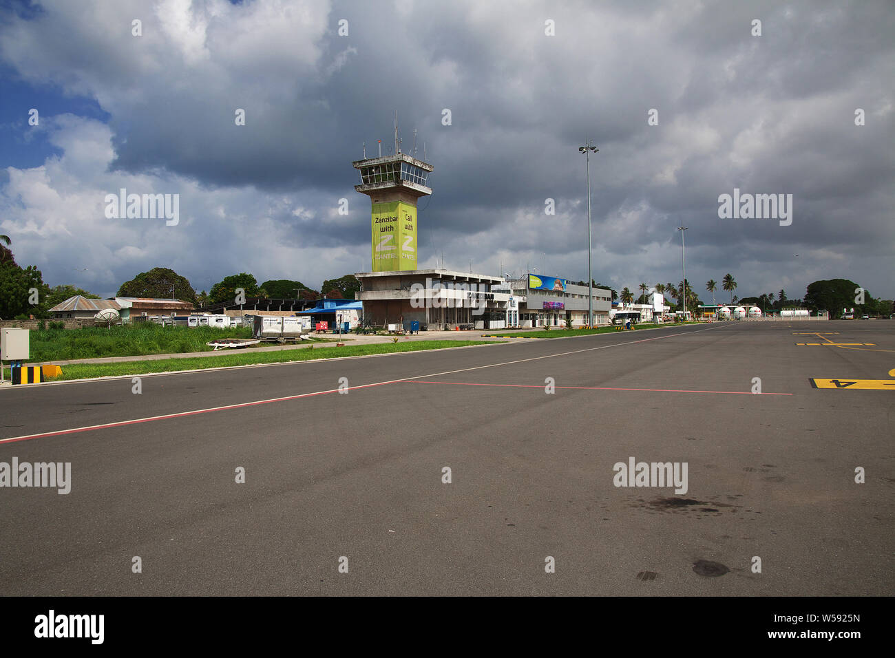 Airport in Zanzibar island, Tanzania Stock Photo