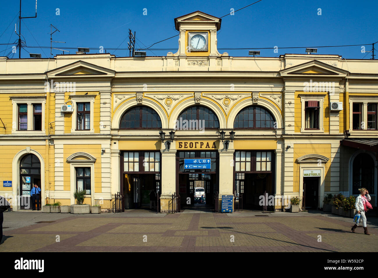 Belgrade / Serbia - October 15 2013: Belgrade Centre railway station ...