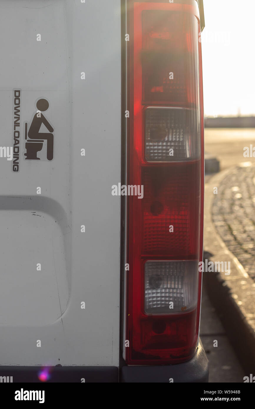 toilet in the car service travel technology Stock Photo Alamy