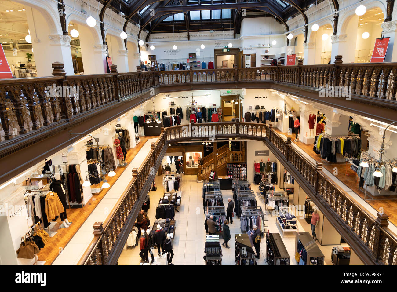 Interior Jenners Department Store, known as Jenners, was the oldest independent department store in Scotland until its acquisition by House of Fraser Stock Photo